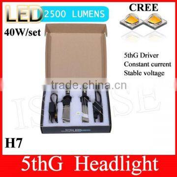 LED Headlight C REE 6000LM High Lumen Super Bright H4, H7 Led , H8, H9, H11, 9005, 9006 2015 the 5th Latest