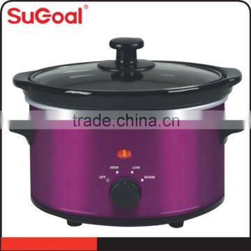 Home Appliance Stainless Steel Slow Cooker Ceramic Crock Pot 6 Quart Slow Cooker