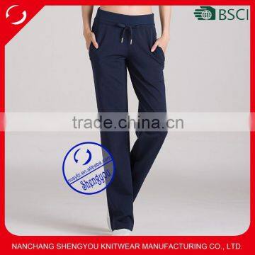 Wholesale custom made cotton blank women yoga jogger pants