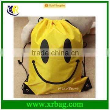 Custom waterproof nylon drawstring backpack bags for promotion