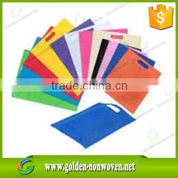 Top Printing Quality Non Woven die cut Bag/promotion fabric non woven bag price/70g pp non woven bag