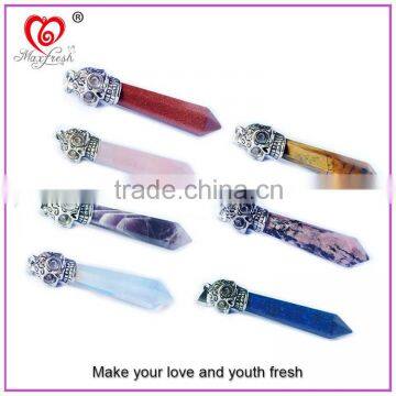 Natural stone pendant necklace clear quartz point necklace stone pendant wholesale quartz crystal