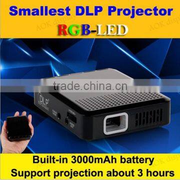 2015 DLP projector built-in battery ,support 1920*1080 resolution Built-in 3000mAh battery support projection about 3 hours