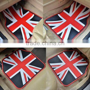 Everlasting Car Auto Carpet - Plush Pile 4/5 Piece Red national flag Floor Mats