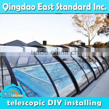 commercial hot tub retractable enclosures