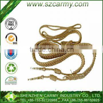 Special force golden yard knitted with metal accessories Military aiguillettes