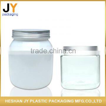 High Quality empty PET cosmetic packaging jar clear plastic loose powder cream jar hair mask cosmetic jar