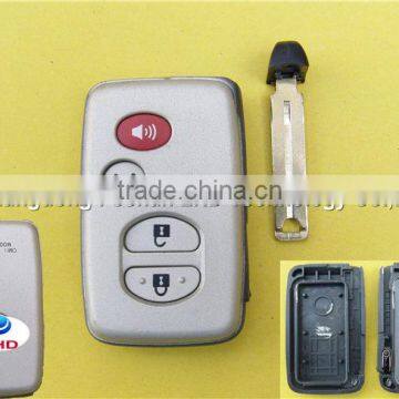 3+1 buttons silver cover smart key case for Toyota Camry remote transmitter key HYQ14AAB