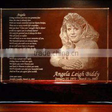 Lighted Photo Crystal Panel, Personalized Crystal Glass Picture Frame/Photo Frame For Souvenir Gifts