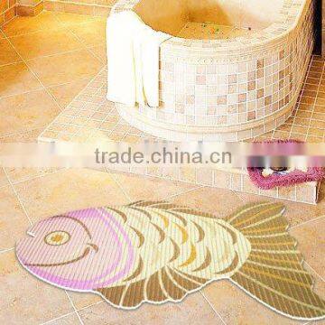 Fish Shape fancy mat,water absorbed soft anti slip Bath mat