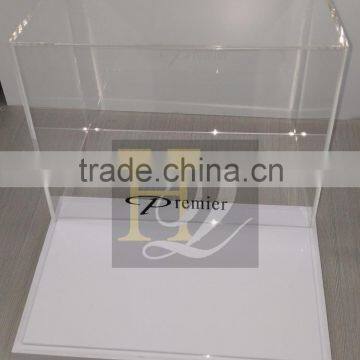 Best Selling Plexiglass Acrylic Rectangle Display Gift Box With Bottom Base photo-2