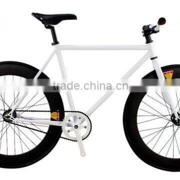 fixed gear bike 700c single speed road bicycle black white