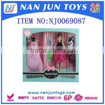 11.5 Inch Plastic Pretty Doll With Different Dress Shoes and Handbag and so on photo-3