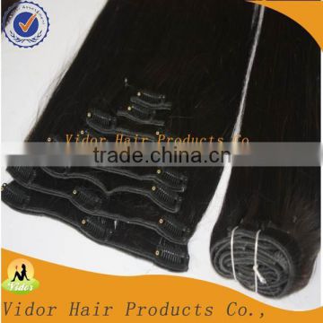 Factory Wholesale 120g 165g 200g clip in virgin human european hair extensions