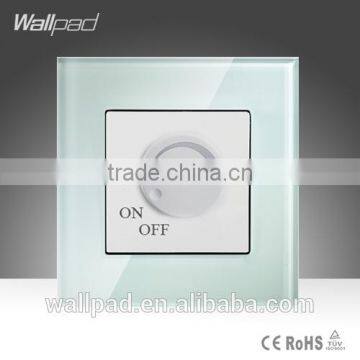 Hot Sale China New Products Wallpad Luxury White Crystal Glass Fan Speed Regulator Wall Light Electric Switch Socket