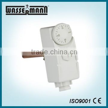 Electric water heating thermostat