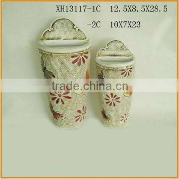 Ceramics handmade china wall mounted flower pot