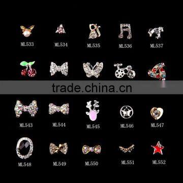 Various Choice 3d Nail Decoration Nail Alloy Jewelry ML171-ML612