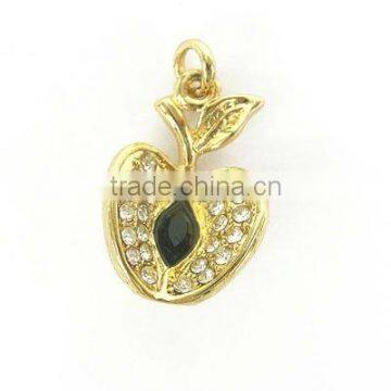 wholesale crystal apple pendant/charms for necklace,various designs and colors,good quality and prompt delivery<DDCA4724>