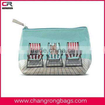 3D Deckchair Dogs printed mini promotional PVC wash bag /Journey cosmetic pouch /toilet pouch