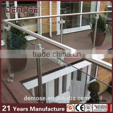 safety tempered glass roof deck railing for exterior