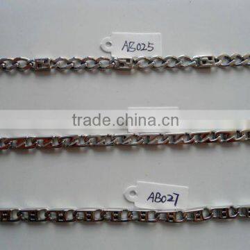 wholesale 2012 new fashion jewelry,good quality bracelets,stainless steel women slim chain bracelets AB026