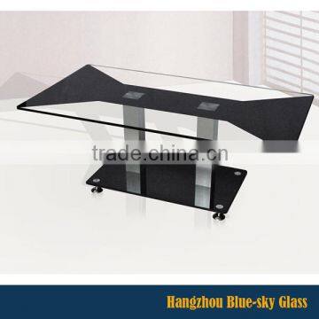 5mm black painted tempered coffee table top glass