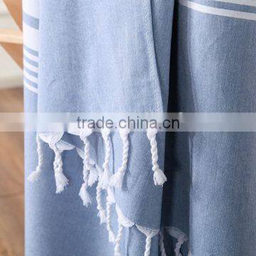 Dark Blue Beachtowel Fouta Beach Towel Striped Beach Towel photo-2
