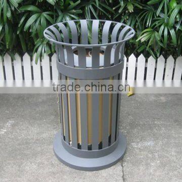 Steel garbage waste bin metal park waste bin