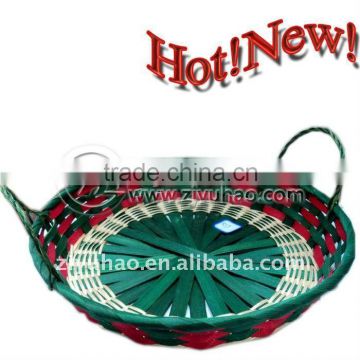 2011 Newest Weaving Bamboo Bread basket with Ear Handle