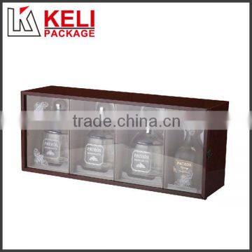 Sliding door wooden wine box