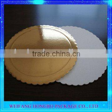 ISO Factory Gold Wrapped Customized Pattern Paper Cake Boards For Base Decoration