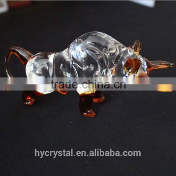 new design glass bull shaped for office table