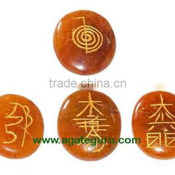 Red Aventurine Reiki Oval Sets : Wholesaler Manufacturer