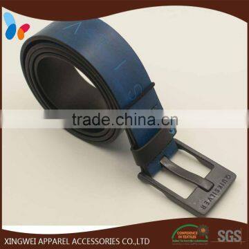 Engraved logo military leather belt