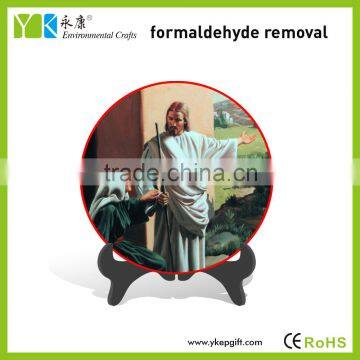 High quality eco-friendly religious Catholic Jesus home decor plate for absorbing hazardous gas,purifying the air