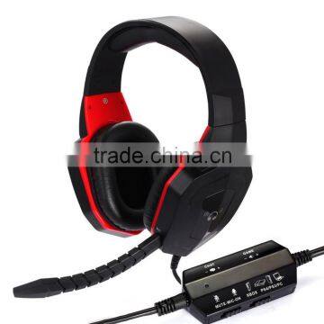 4 in 1 computer headphone gaming for PS4/PS3/XBOX 360/PC with detachable mic