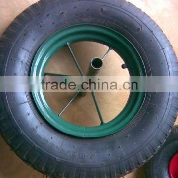 WB6400 wheelbarrow parts, pnumatic wheel 4.00-8