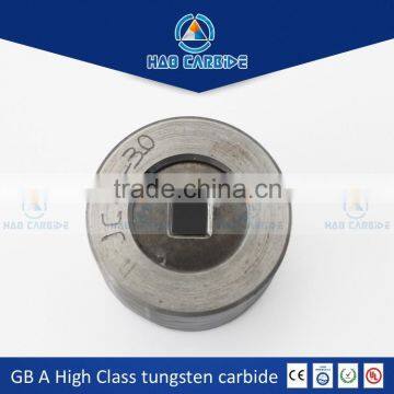 sintered carbide wire drawing die for drawing round wire.