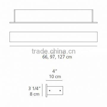 0814-16 White White Anodized Natural Aluminum Fluorescent Lighting Wall/Ceiling Light photo-2