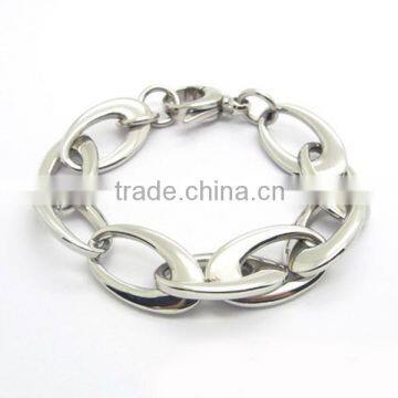 New arrival shiny polished latest design bracelet for men 316 stainless steel bracelet jewelry