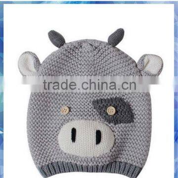 100% cotton knitting patterns toddler hats/knit cow hat