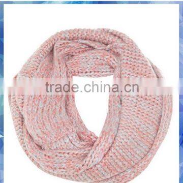100% acrylic space dye knit scarf loop, winter scarf 2015,girl infinity scarf
