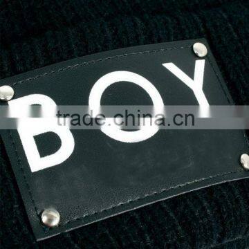 Boy Patch Unisex Beanie Knitted Hat