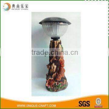 Novelty Gnome Resin Trunk With Solar Light