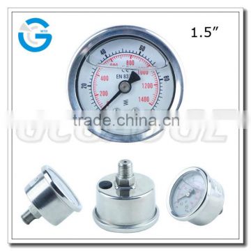 High quality stainless steel crimped ring back connection small pressing gauge