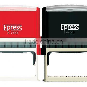 2015 New Design Epress Square Plastic Seal,Self Inking Name Stamp,Text Rubber Stamp S-7538
