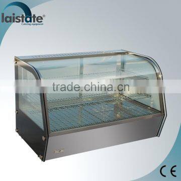 Curve Glass Counter Top Heated Showcase