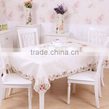 2015 newest hot selling French linen embroidery table cloth