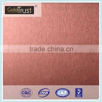 China Supplier Hot selling 201 304 316 430 Satin Ti-Brown Finish Stainless Steel sheet for elevator and Decoration